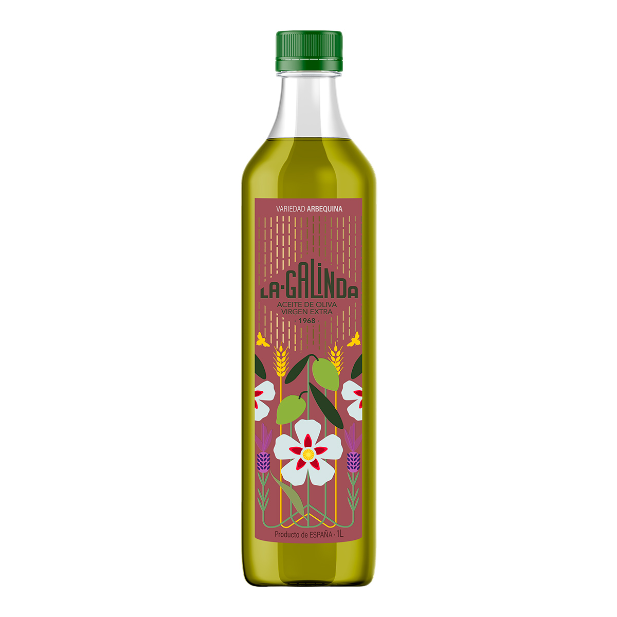 Botella 1 L AOVE Arbequino La Galinda