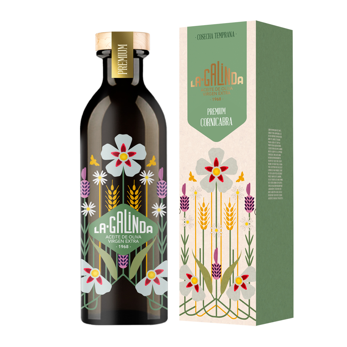 Botella 500 ml AOVE PREMIUM Cornicabra La Galinda